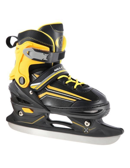 Łyżworolki Nils Extreme Nh18190 2W1 Czarno-Pomarańczowe Rozm. M (34-38) Z Wymienną Płozą Hokejową