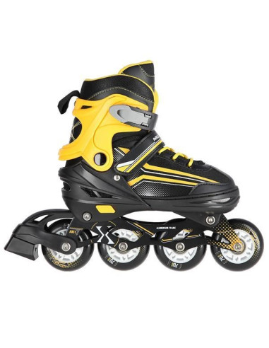 Łyżworolki Nils Extreme Nh18190 2W1 Czarno-Pomarańczowe Rozm. M (34-38) Z Wymienną Płozą Hokejową