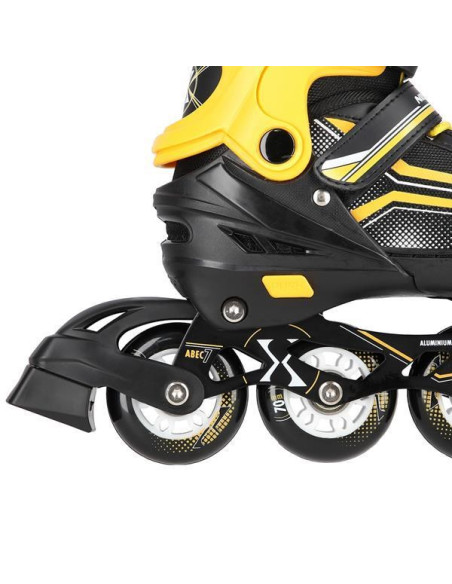 Łyżworolki Nils Extreme Nh18190 2W1 Czarno-Pomarańczowe Rozm. M (34-38) Z Wymienną Płozą Hokejową