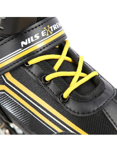 Łyżworolki Nils Extreme Nh18190 2W1 Czarno-Pomarańczowe Rozm. M (34-38) Z Wymienną Płozą Hokejową