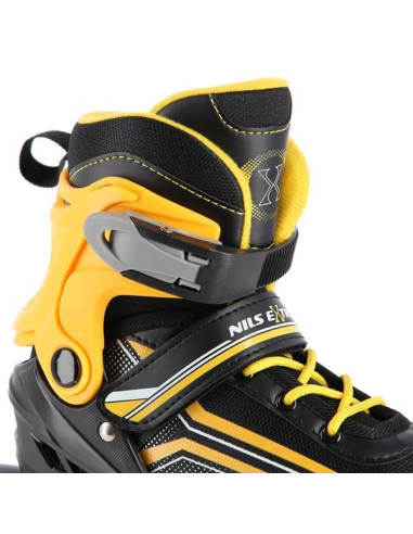 Łyżworolki Nils Extreme Nh18190 2W1 Czarno-Pomarańczowe Rozm. M (34-38) Z Wymienną Płozą Hokejową
