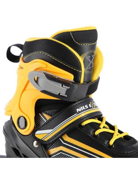 Łyżworolki Nils Extreme Nh18190 2W1 Czarno-Pomarańczowe Rozm. M (34-38) Z Wymienną Płozą Hokejową