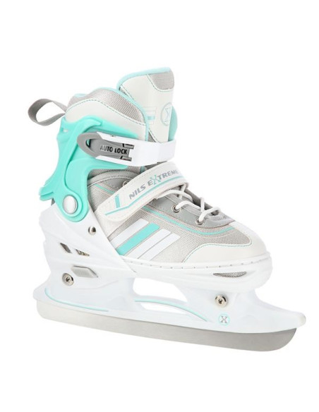 Łyżworolki Nils Extreme Nh18191 2W1 Biało-Niebieskie Rozm. L (39-43) Z Wymienną Płozą Hokejową