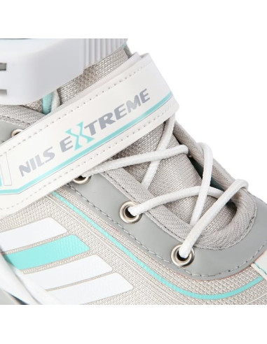 Łyżworolki Nils Extreme Nh18191 2W1 Biało-Niebieskie Rozm. S (29-33) Z Wymienną Płozą Hokejową