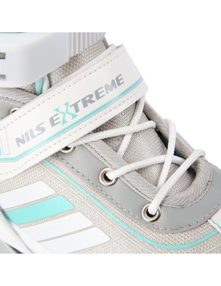 Łyżworolki Nils Extreme Nh18191 2W1 Biało-Niebieskie Rozm. S (29-33) Z Wymienną Płozą Hokejową
