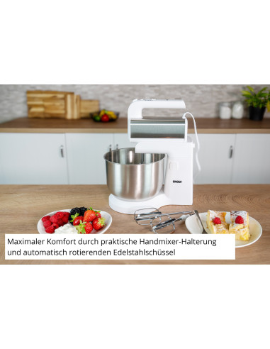 Unold Blender Ręczny Z Misą Miksującą Hannah Biały Srebrny (78720)