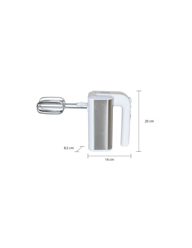 Unold Blender Ręczny Z Misą Miksującą Hannah Biały Srebrny (78720)
