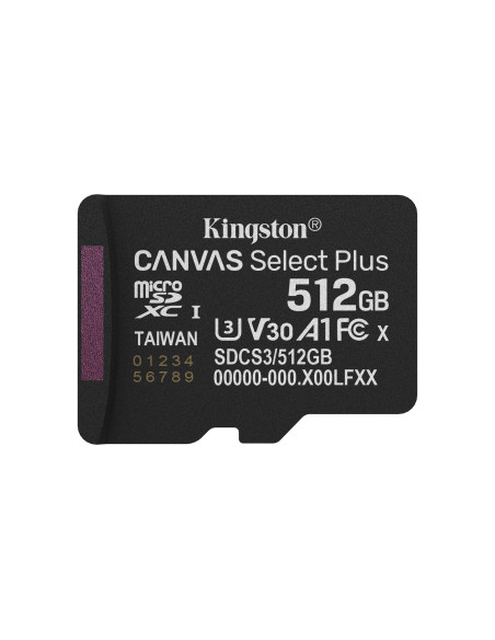 Kingston Microsdxc 512Gb Canvas Select Plus Gen3