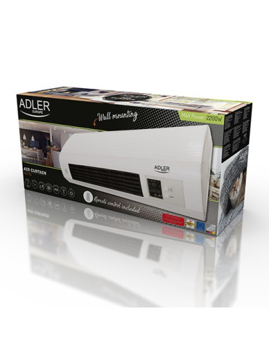 Termowentylator Adler Ad 7714 (2000W  Kolor Biały)