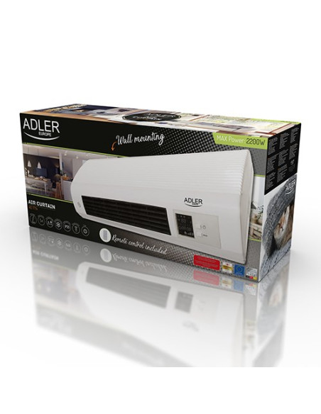 Termowentylator Adler Ad 7714 (2000W  Kolor Biały)