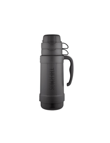 Termos Szklany Z Dwoma Kubkami 1L Black 194530 Thermos