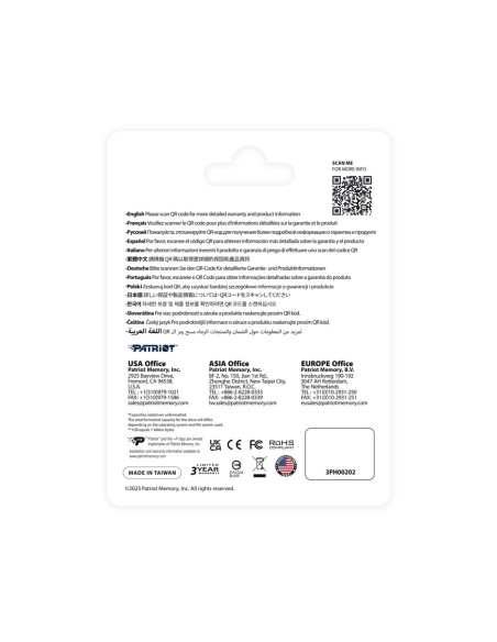 Patriot Flashdrive Tab T560 256Gb Dual Usb 120Mbs