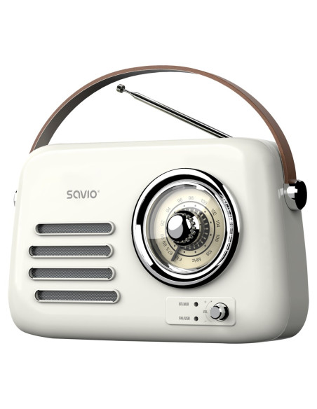 Savio Radio Przenośne Białe Rs-02