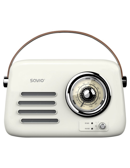 Savio Radio Przenośne Białe Rs-02