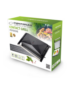 Esperanza Esperanza Grill Kontaktowy Peperone 850W Czarny Ekg013 2