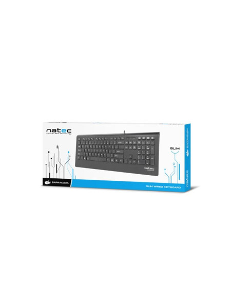 Klawiatura Membranowa Natec Barracuda Nkl-0876 (Usb 2.0  (Us)  Kolor Czarny)
