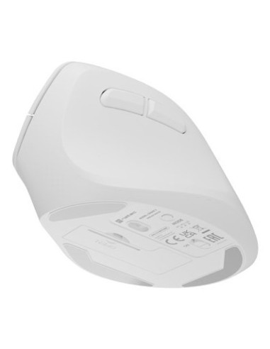 Natec Mysz Wertykalna Crake 2 Bezprzewodowa 2400Dpi Bt 5.2 +2.4Ghz Biała