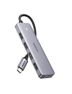 Ugreen Hub Adapter 4W1 Usb C Do 4X Usb 3.0+Usb C (Szary)