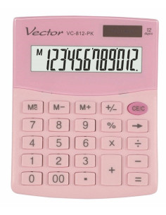 Vector Kalkulator Biurowy, Kav Vc-812 Pk, Różowy