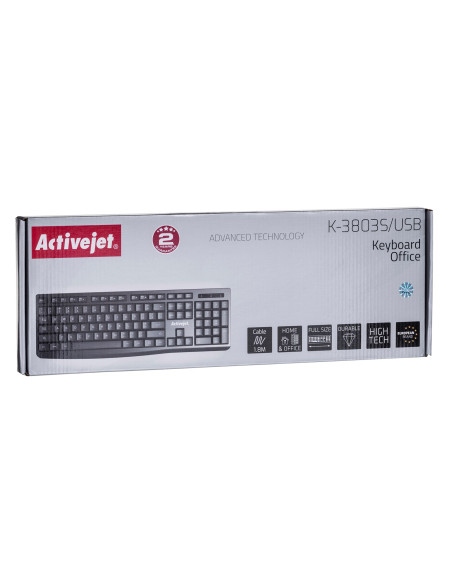 Activejet K-3803S Klawiatura Przewodowa Usb