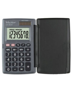 Vector Kalkulator Kieszonkowy Z Klapką Kav Ch-862D, Szary