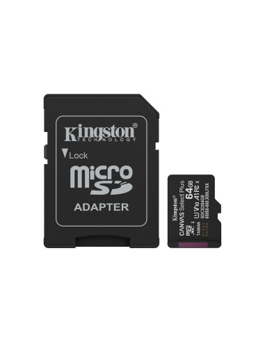 Kingston Microsdxc 64Gb Canvas Select Plus 3 + Adp