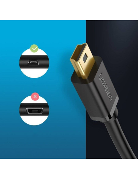 Ugreen Kabel Usb - Mini Usb 480 Mbps 3 M Us132 (Czarny)
