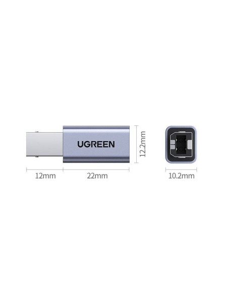 Ugreen Adapter Przejściówka Usb Typ C-Usb Typ B (Szary)