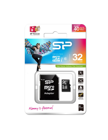 Karta Pamięci Silicon Power Microsdhc 32Gb Class 10 + Adapter Microsd-Sd (Sp032Gbsth010V10Sp)
