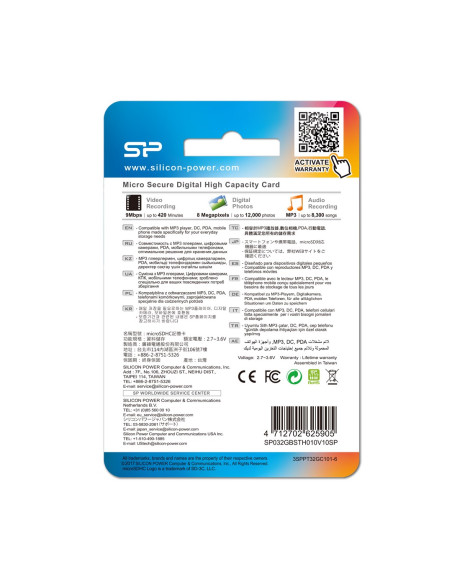 Karta Pamięci Silicon Power Microsdhc 32Gb Class 10 + Adapter Microsd-Sd (Sp032Gbsth010V10Sp)