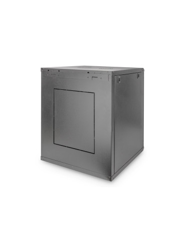 Szafa Sieciowa Wisząca Dynamic 19" 16U Rack 600X600, Drzwi Szyba, Czarny, Niedzielona, Złożona, 60Kg