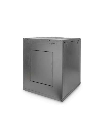 Szafa Sieciowa Wisząca Dynamic 19" 16U Rack 600X600, Drzwi Szyba, Czarny, Niedzielona, Złożona, 60Kg