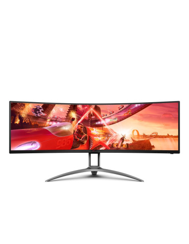 Aoc B2 Ag493Ucx2 Monitor Komputerowy 124 Cm (48.8") 5120 X 1440 Px Quad Hd Led Czarny