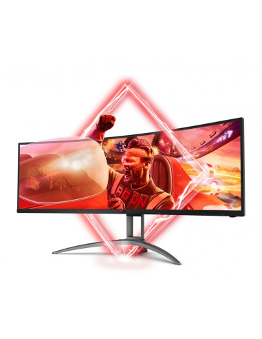 Aoc B2 Ag493Ucx2 Monitor Komputerowy 124 Cm (48.8") 5120 X 1440 Px Quad Hd Led Czarny