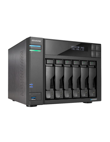 Nas Asustor As6706T  Tower  6X (3.5" Sata Hdd/ 2.5" Ssd)  Intel Celeron N5105  8Gb Ddr4 Sodimm (Max. 16Gb), 2X 2.5Gbe, 4X M.2 22