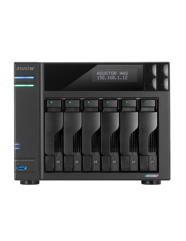 Nas Asustor As6706T  Tower  6X (3.5" Sata Hdd/ 2.5" Ssd)  Intel Celeron N5105  8Gb Ddr4 Sodimm (Max. 16Gb), 2X 2.5Gbe, 4X M.2 22