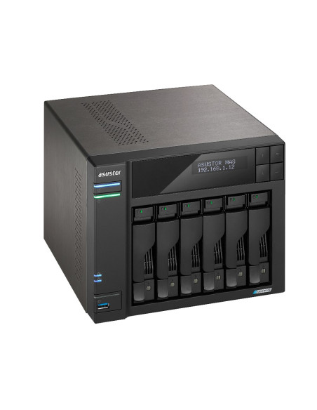 Nas Asustor As6706T  Tower  6X (3.5" Sata Hdd/ 2.5" Ssd)  Intel Celeron N5105  8Gb Ddr4 Sodimm (Max. 16Gb), 2X 2.5Gbe, 4X M.2 22