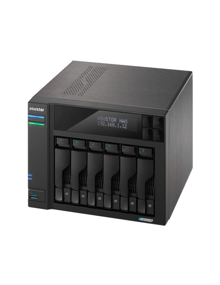 Nas Asustor As6706T  Tower  6X (3.5" Sata Hdd/ 2.5" Ssd)  Intel Celeron N5105  8Gb Ddr4 Sodimm (Max. 16Gb), 2X 2.5Gbe, 4X M.2 22