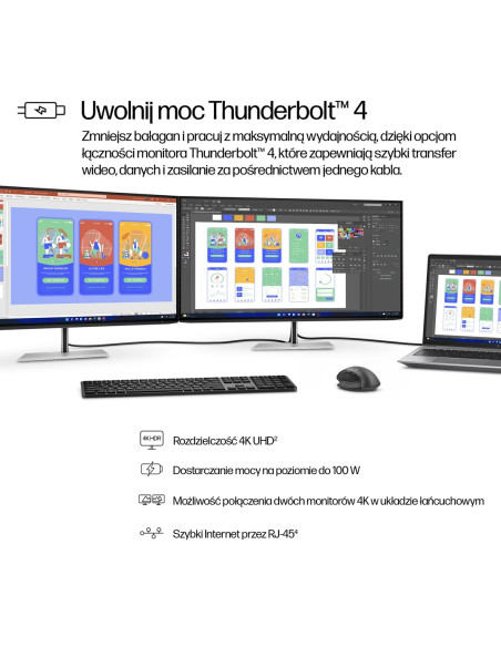 Hp Monitor Pro Seria 7 4K Thunderbolt 4 – 732Pk, 31,5”