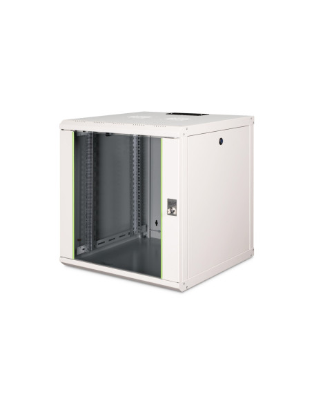 Szafa Sieciowa Wisząca Unique 19" 12U Rack 600X600, Drzwi Szyba, Szary, Niedzielona, Złożona, 100Kg