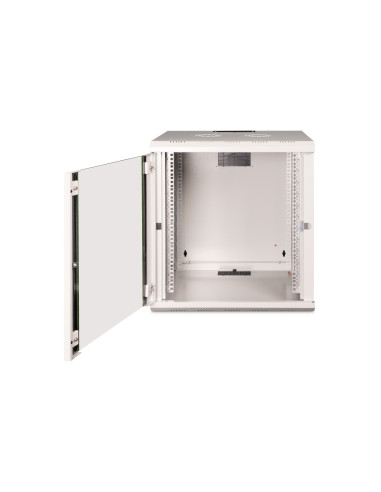 Szafa Sieciowa Wisząca Unique 19" 12U Rack 600X600, Drzwi Szyba, Szary, Niedzielona, Złożona, 100Kg