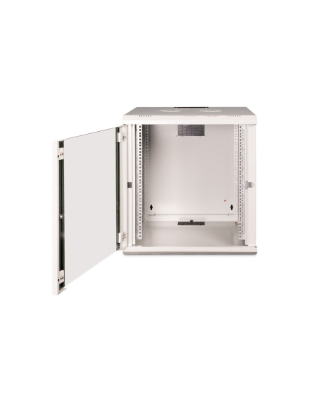 Szafa Sieciowa Wisząca Unique 19" 12U Rack 600X600, Drzwi Szyba, Szary, Niedzielona, Złożona, 100Kg