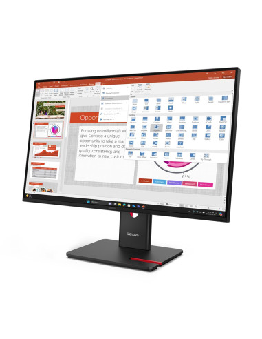 Lenovo Thinkvision T27-40 27" Ips Fhd Ag 4Ms 300Nits 120Hz Hdmi, Dp Usb Webcam Eclipse Black