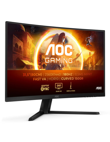 Aoc G4 Cq32G4Ve Monitor Komputerowy 81,3 Cm (32") 2560 X 1440 Px Quad Hd Lcd Czarny, Szary
