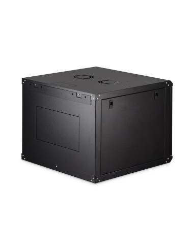 Szafa Sieciowa Wisząca Dynamic 19" 9U Rack 600X600, Drzwi Szyba, Czarny, Niedzielona, Złożona, 60Kg