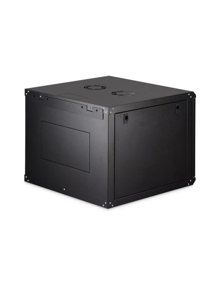 Szafa Sieciowa Wisząca Dynamic 19" 9U Rack 600X600, Drzwi Szyba, Czarny, Niedzielona, Złożona, 60Kg