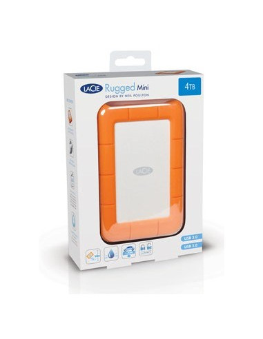 Lacie Rugged Mini Zewnętrzny Dysk Twarde 4 Tb Pomarańczowy