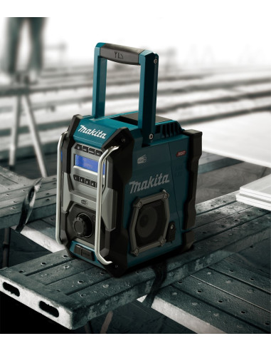 Makita Mr003G Odbiornik Radiowy Czarny, Niebieski, Szary