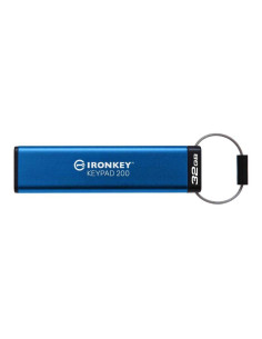 Kingston Technology Ironkey Keypad 200 Pamięć Usb 32 Gb Usb Typu-A 3.2 Gen 1 (3.1 Gen 1) Niebieski 2