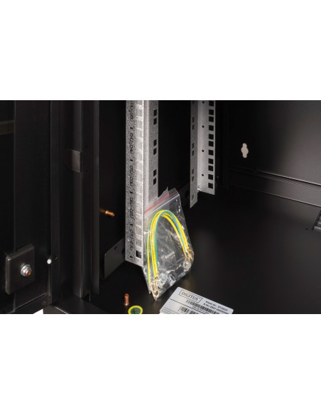 Digitus Szafa Sieciowa Wisząca Unique 19" 7U Rack 600X450, Drzwi Szyba, Czarny, Niedzielona, Złożona, 100Kg